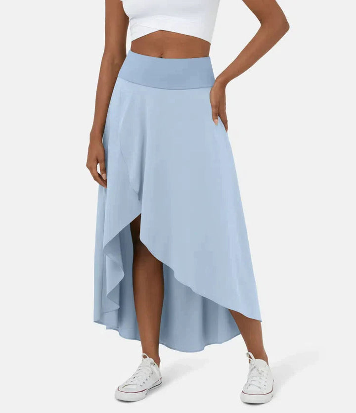 Jade Elegant Asymmetric Midi Skirt