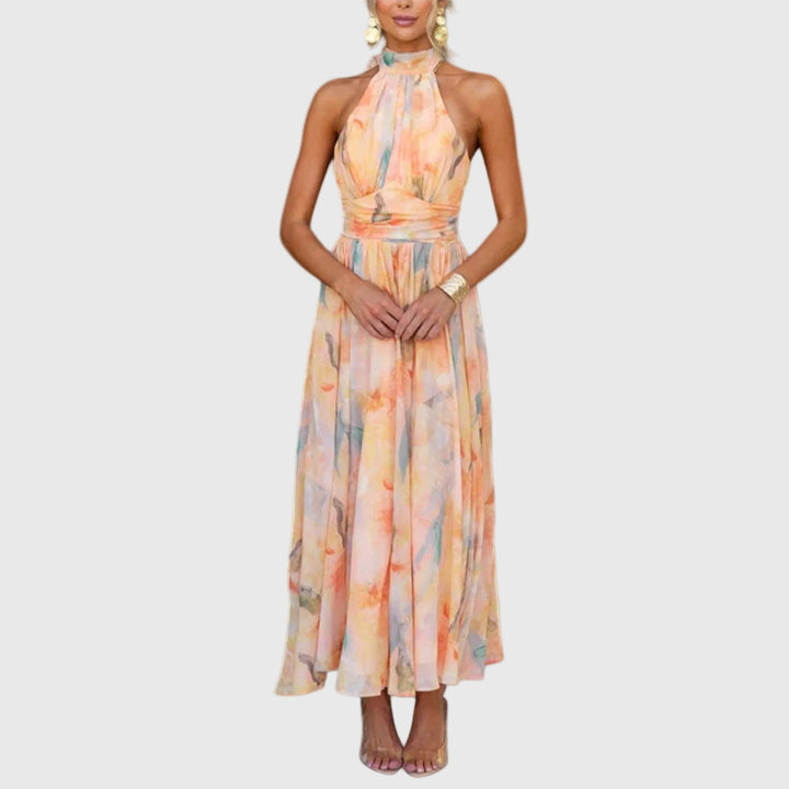 Elsbeth Halterneck Floral Maxi Dress