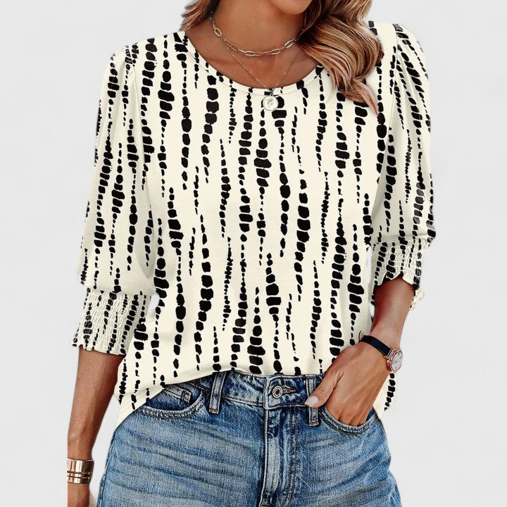 Autumn Elegant Smocked Top