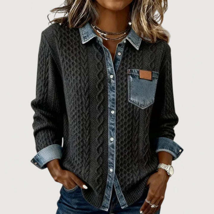 Lila Denim Print Shirt