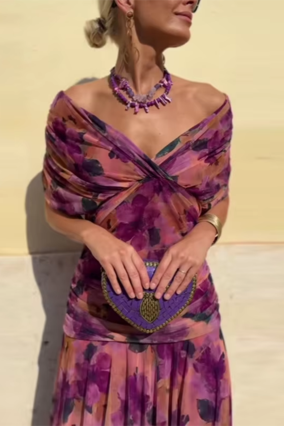 Luisa Elegant V-Neck Maxi Party Dress
