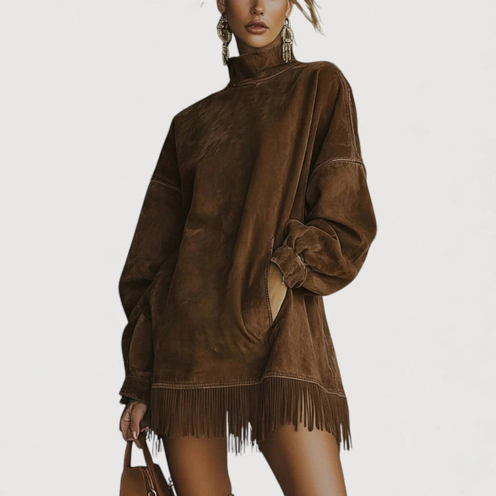 Indigo Luxe Fringe Dress