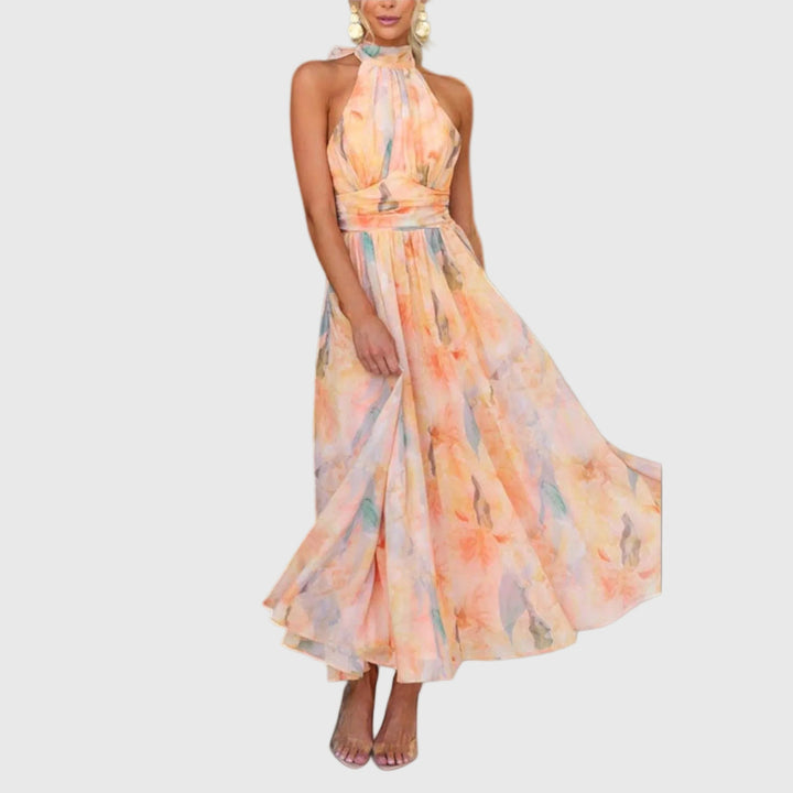 Elsbeth Halterneck Floral Maxi Dress