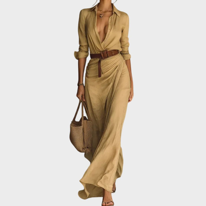 Clara Belted Maxi Dress