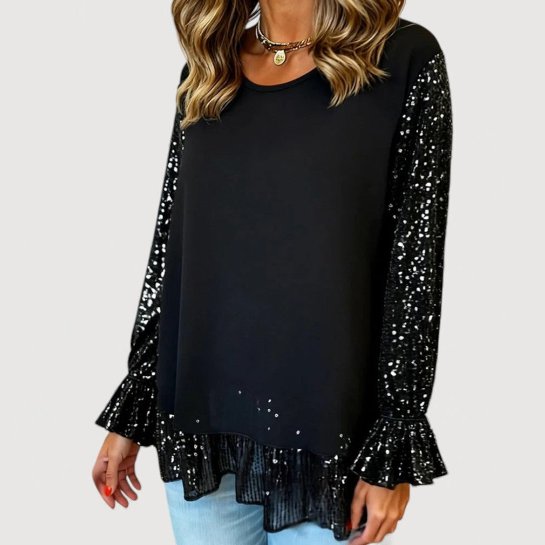 Bridget Elegant Sequin Blouse