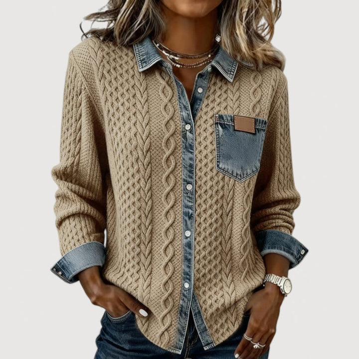 Lila Denim Print Shirt