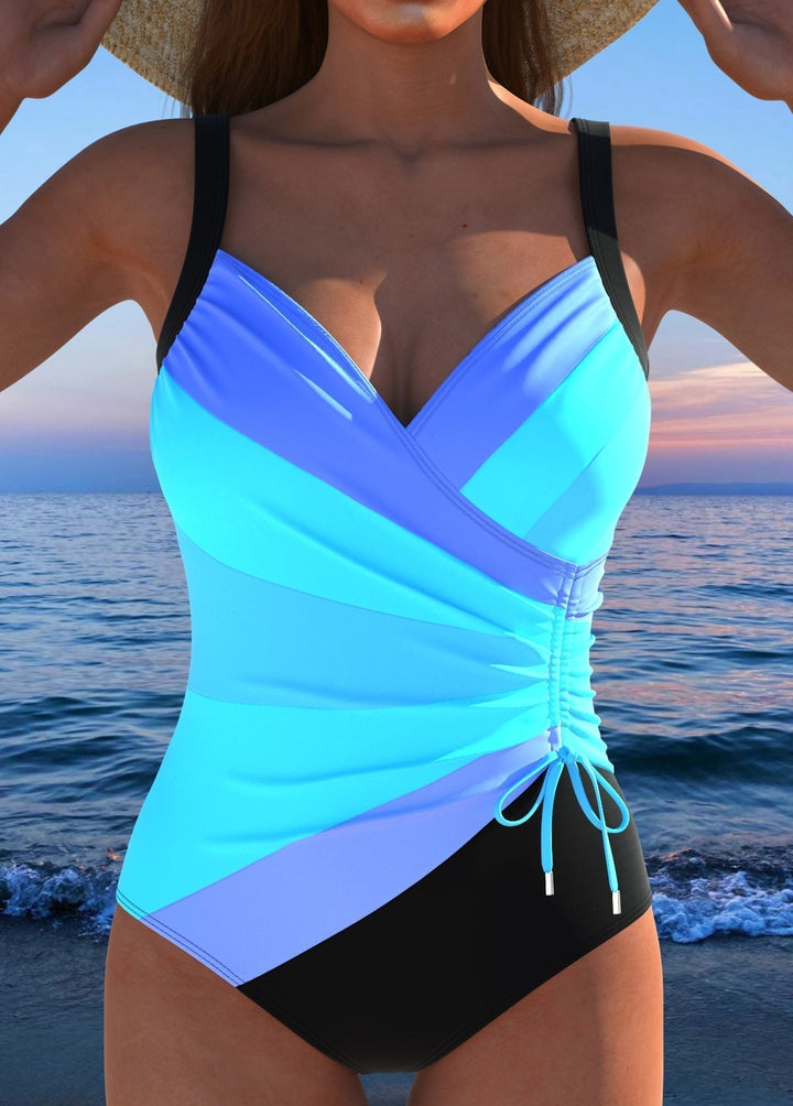 Luxury Wrap Swimsuit with Vibrant Print