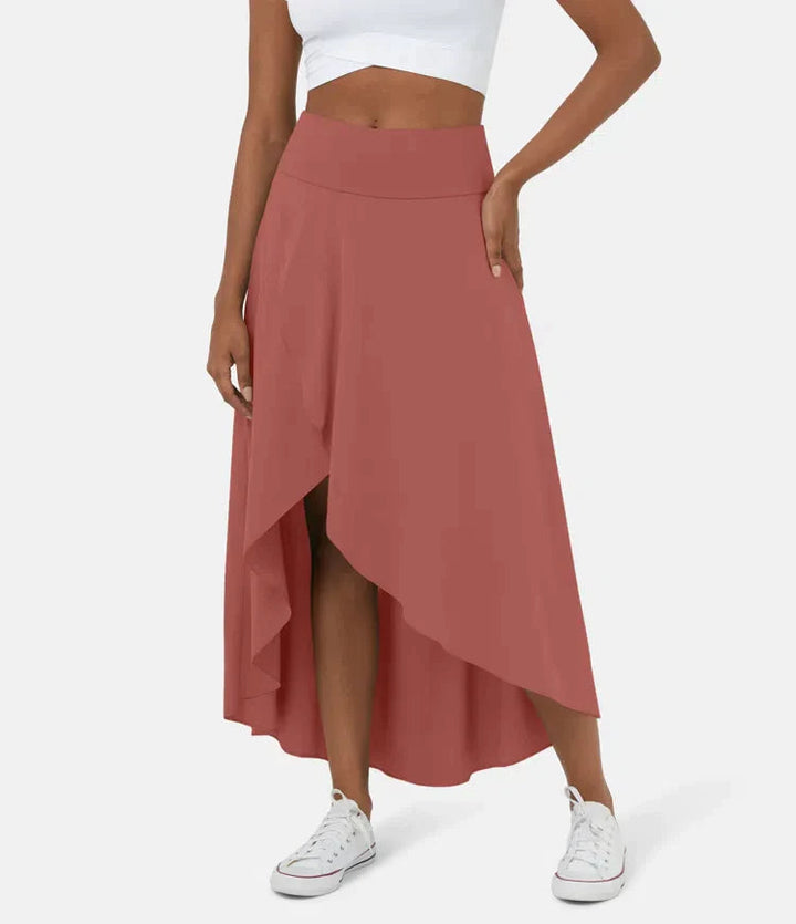 Jade Elegant Asymmetric Midi Skirt