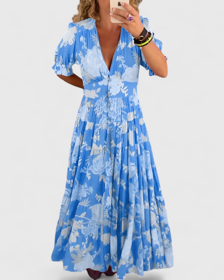 Miriam Floral V-Neck Dress
