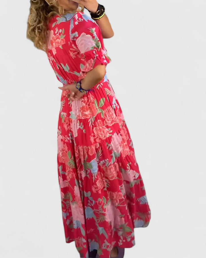 Miriam Floral V-Neck Dress
