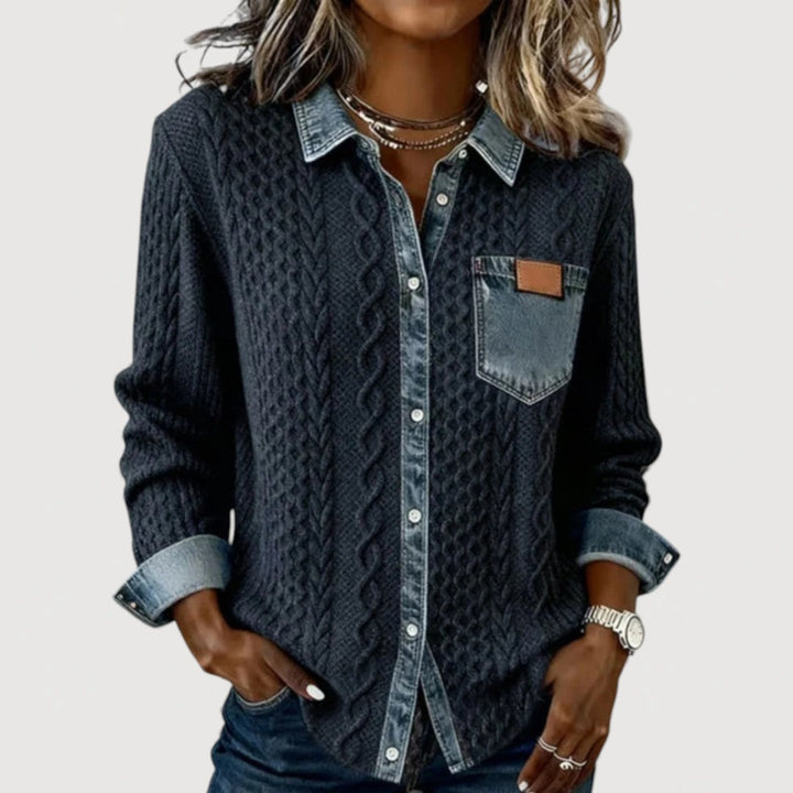 Lila Denim Print Shirt