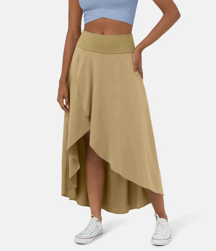 Jade Elegant Asymmetric Midi Skirt