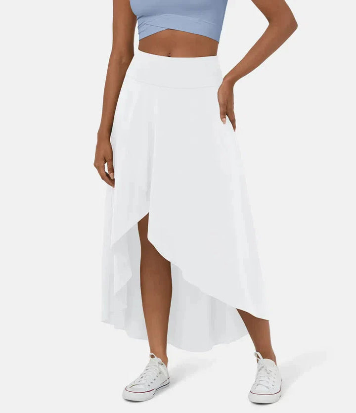 Jade Elegant Asymmetric Midi Skirt