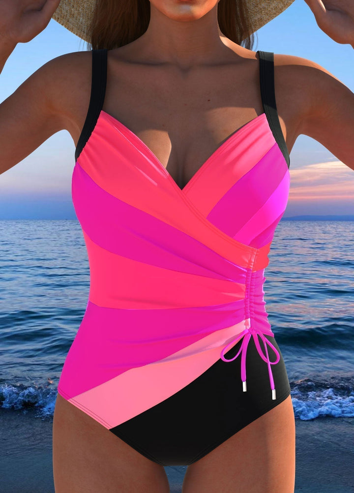 Luxury Wrap Swimsuit with Vibrant Print