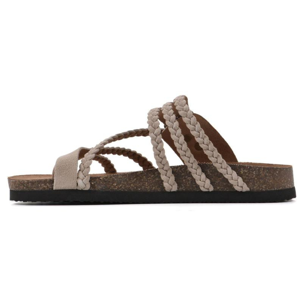 Hailey Braided Cork Sandals