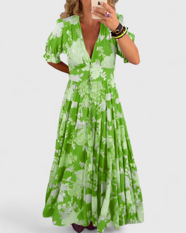 Miriam Floral V-Neck Dress
