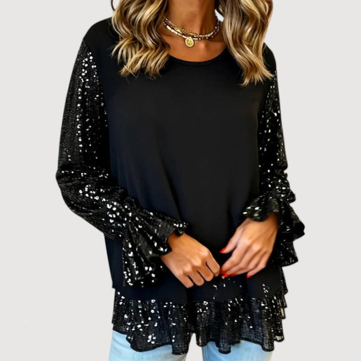 Bridget Elegant Sequin Blouse
