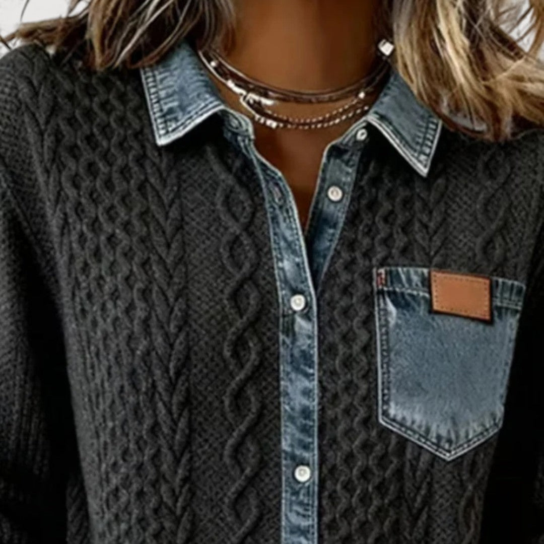Lila Denim Print Shirt