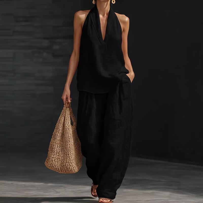 Ainhoa | Two-Piece Linen-Texture Set