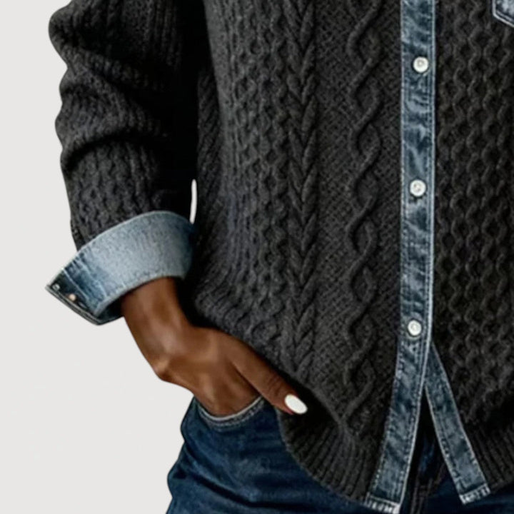 Lila Denim Print Shirt
