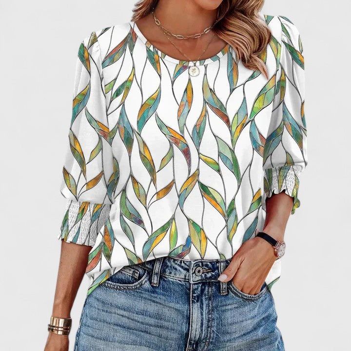 Autumn Elegant Smocked Top