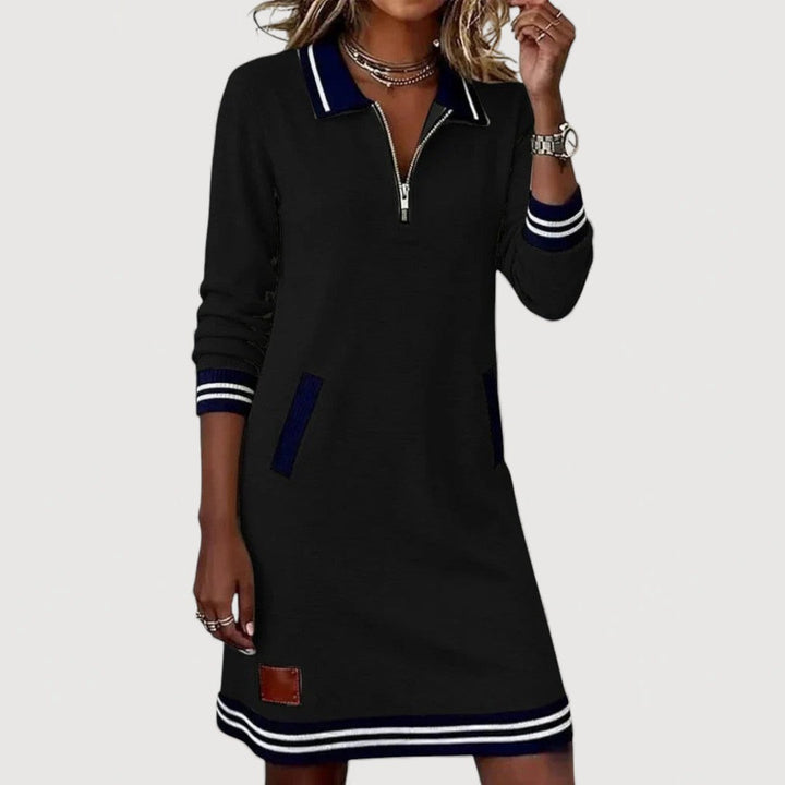 Lottie Casual Zip Neck Dress