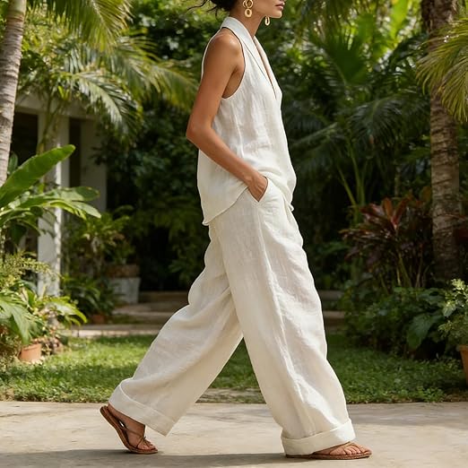 Ainhoa | Two-Piece Linen-Texture Set