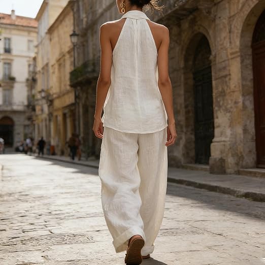 Ainhoa | Two-Piece Linen-Texture Set