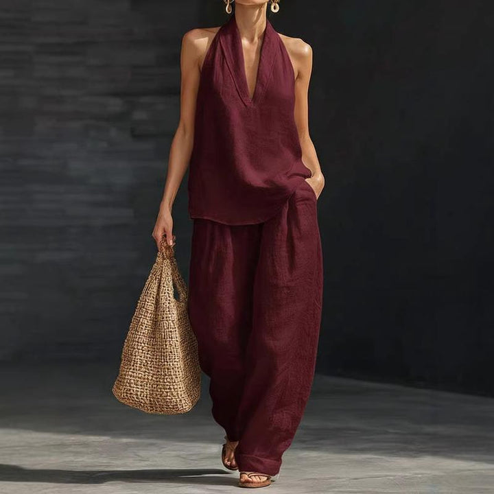 Ainhoa | Two-Piece Linen-Texture Set