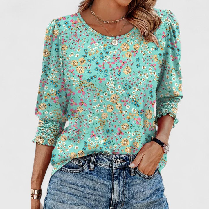 Autumn Elegant Smocked Top