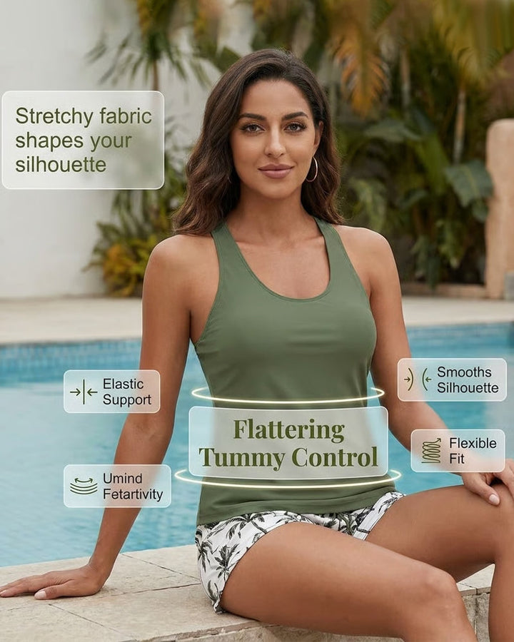 Eleanor | Three-Piece Tankini Bikini & Cover-Up Set
