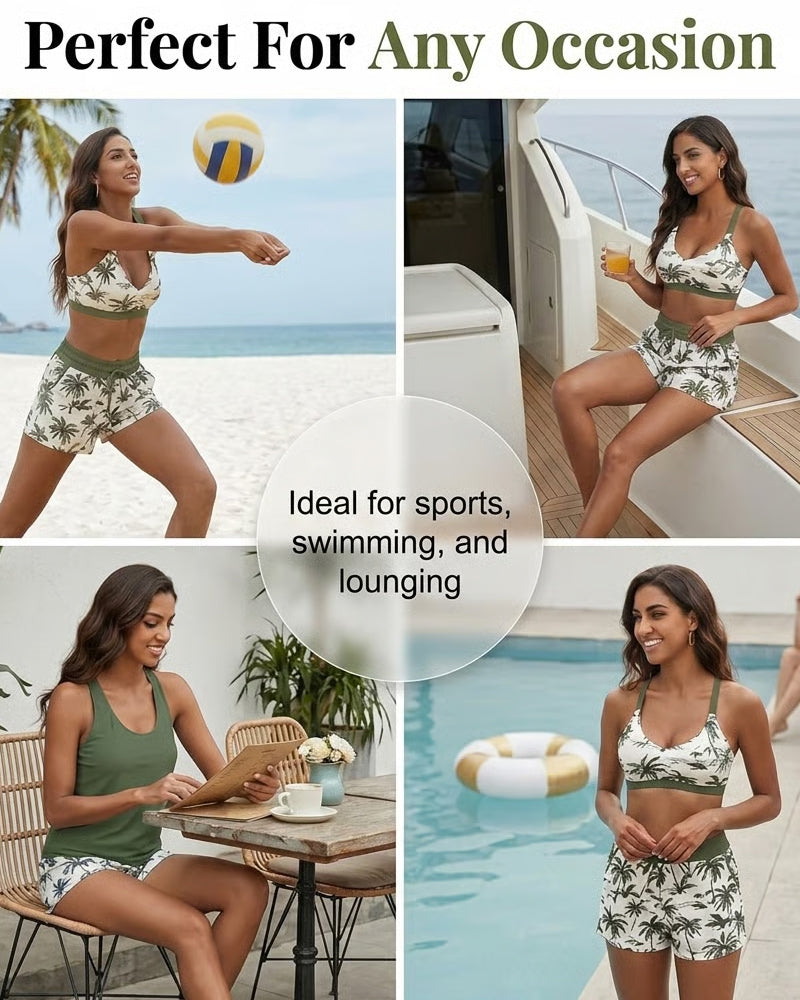 Eleanor | Three-Piece Tankini Bikini & Cover-Up Set