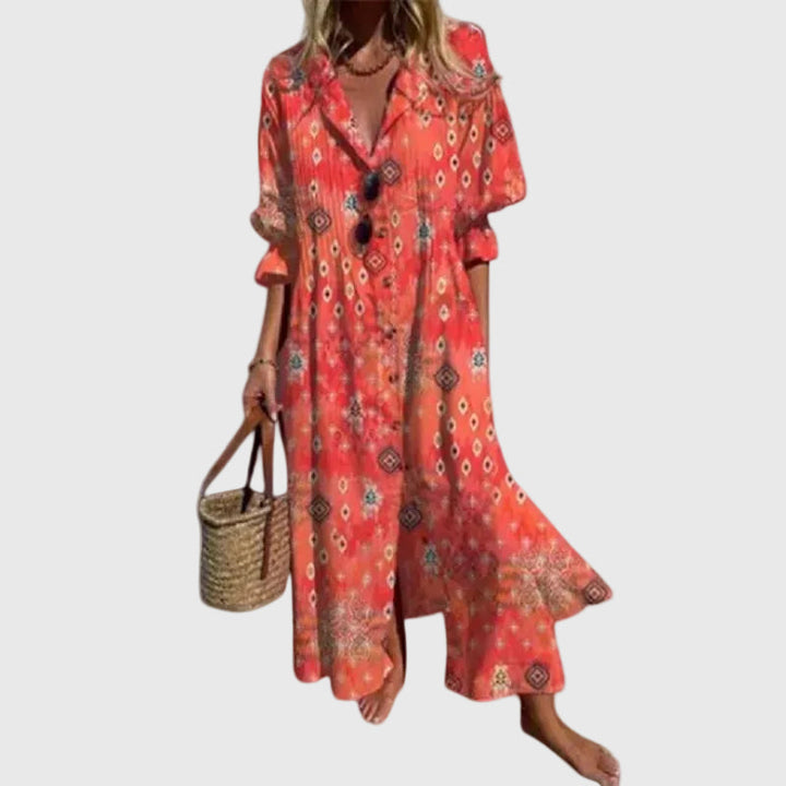 Zariah  Elegant Bohemian-Style Maxi Dress