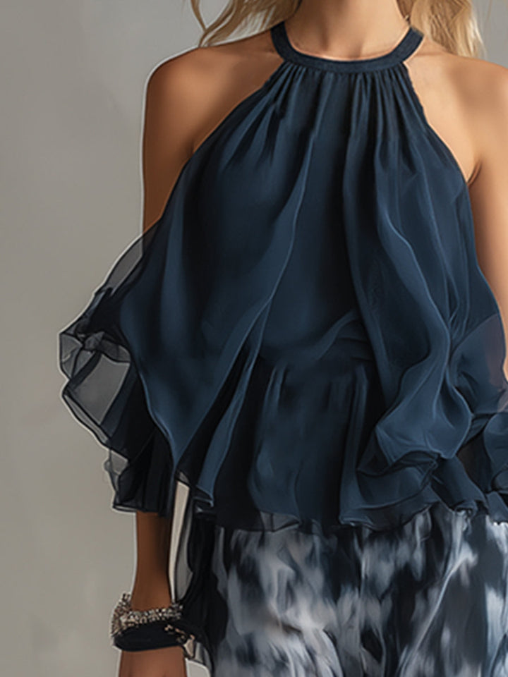 Elisa | Elegant and Lightweight Set with Flowing Top and Wide-Leg Trousers
