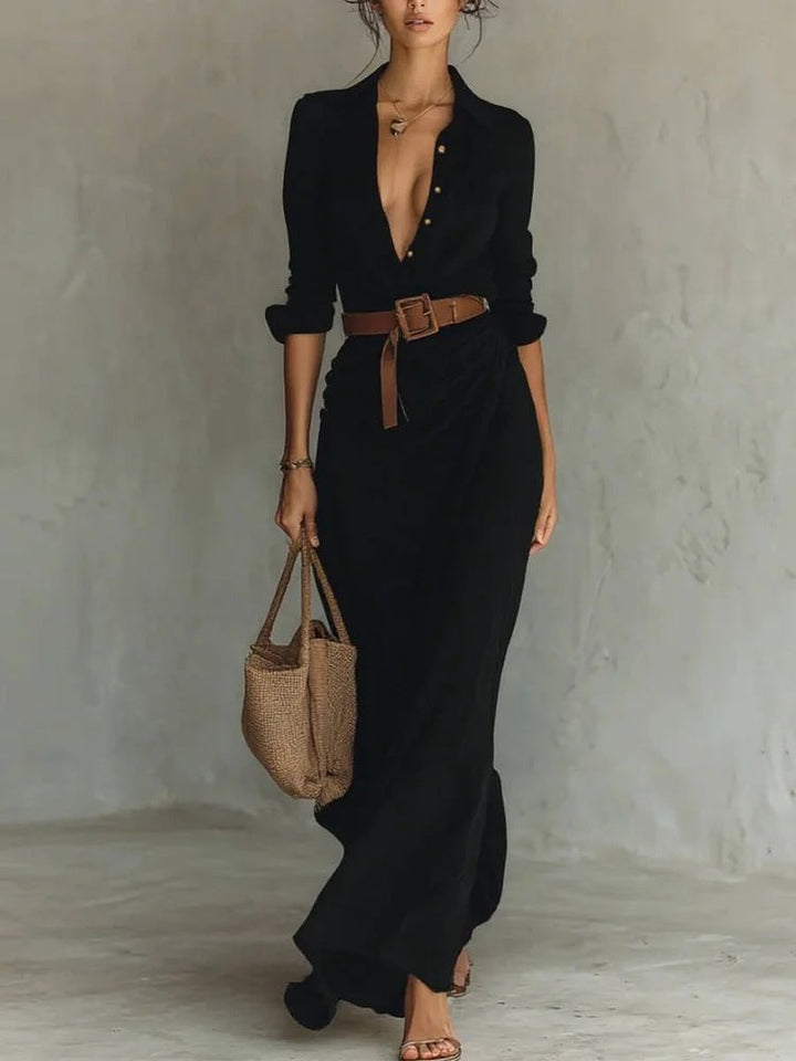 Clara Belted Maxi Dress