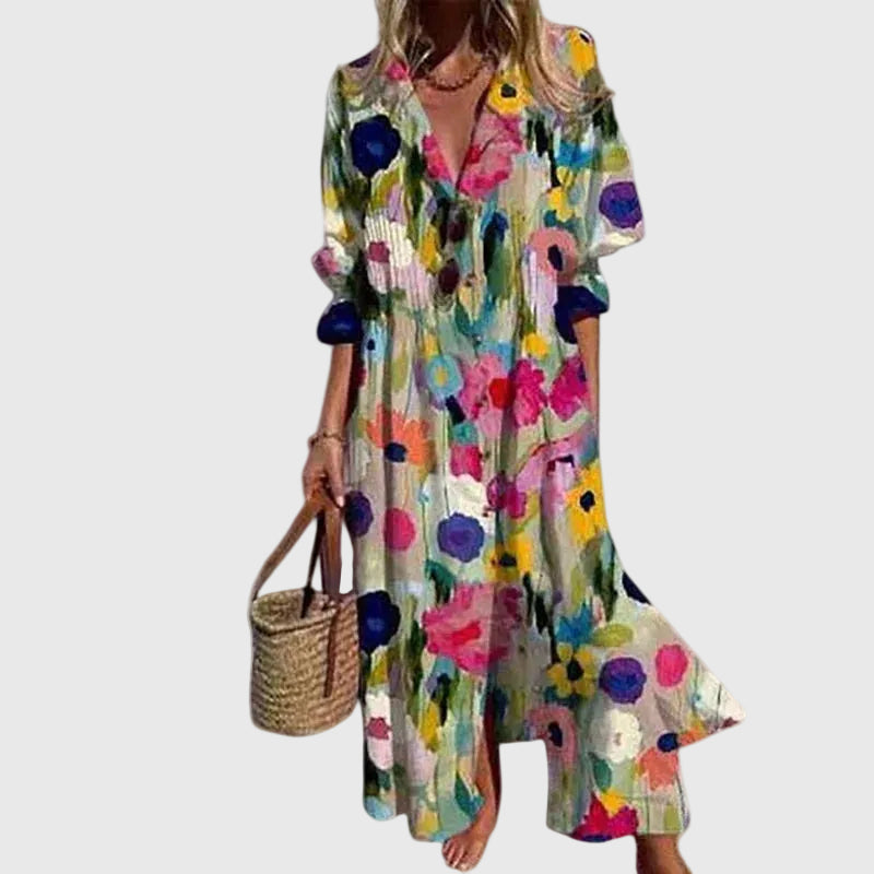 Zariah  Elegant Bohemian-Style Maxi Dress