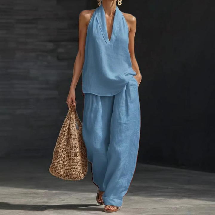 Ainhoa | Two-Piece Linen-Texture Set