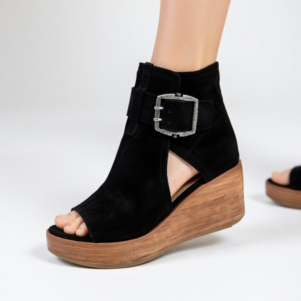 Elizabeth Open Wedge Ankle Boots