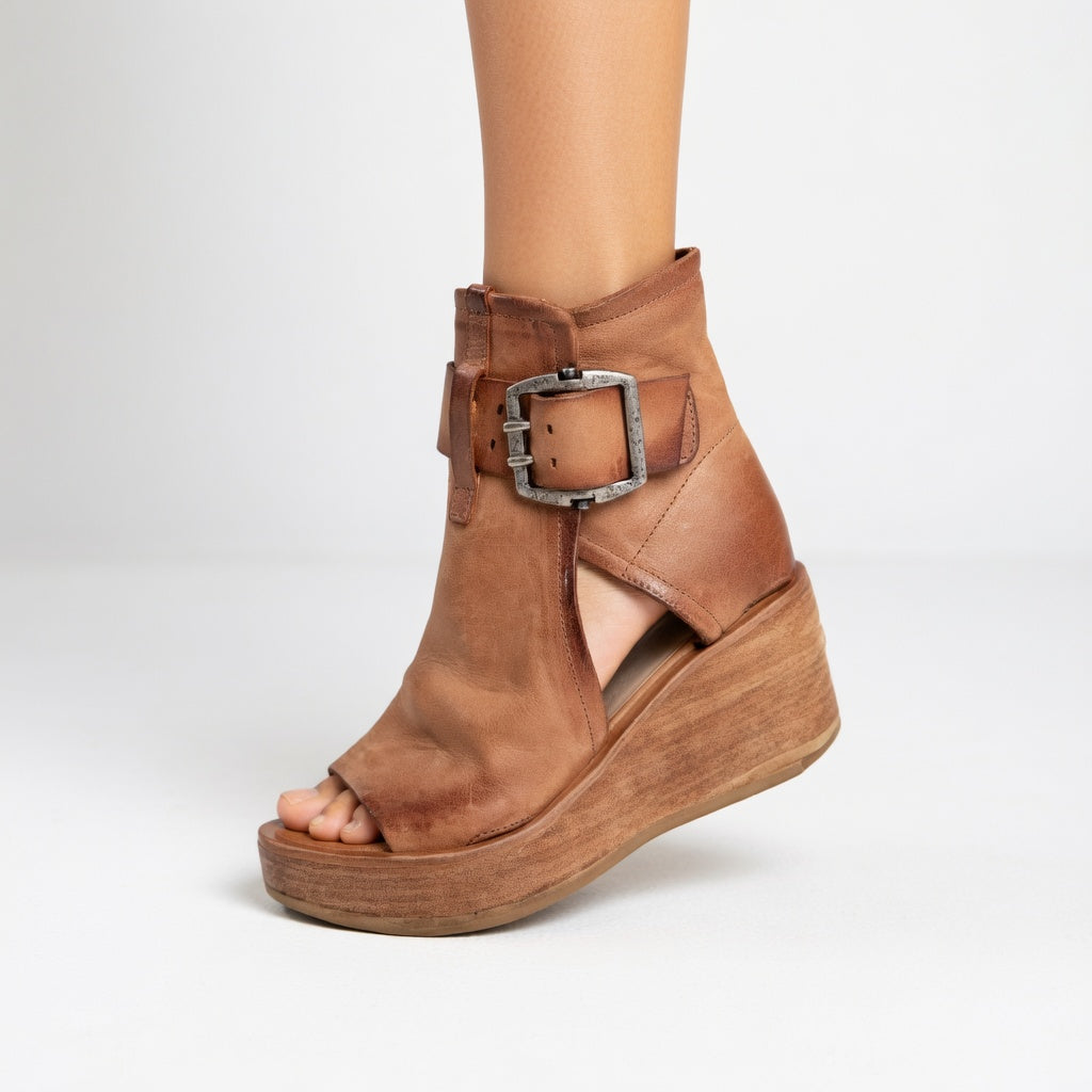 Elizabeth Open Wedge Ankle Boots
