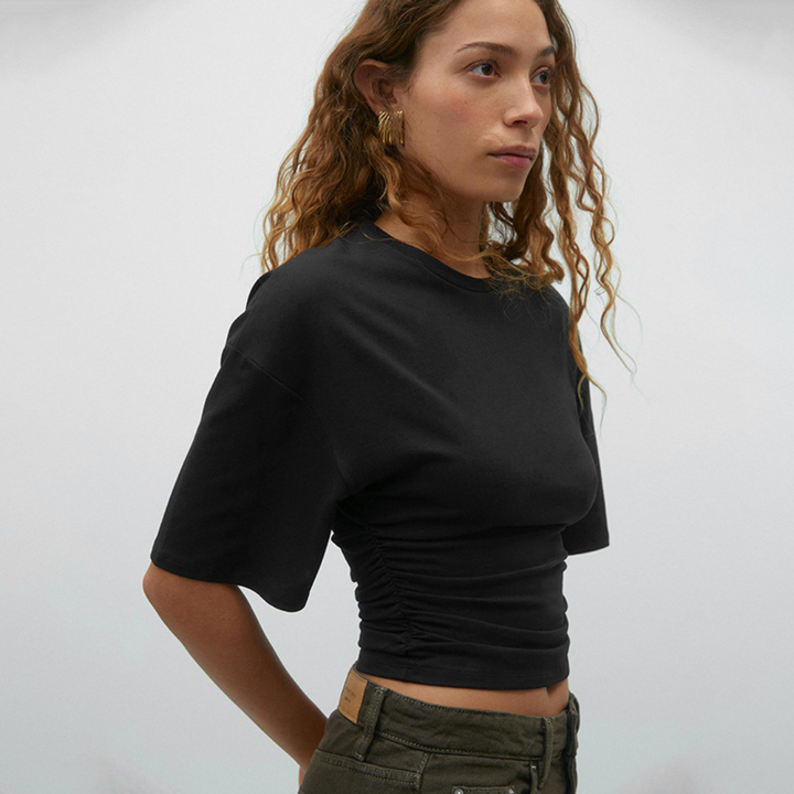 Kelly Comfy Short Sleeve Waist Fitted Top