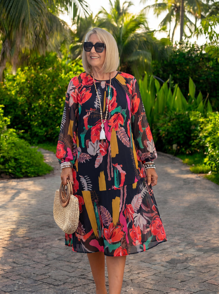 Florida Elegant Floral Dress