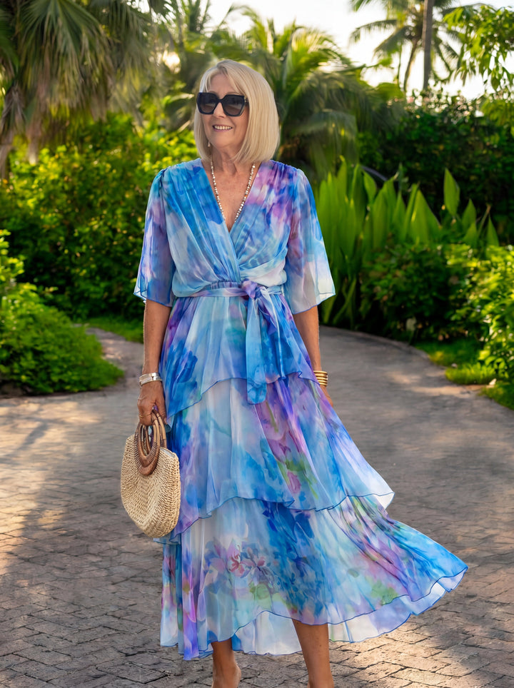 Casar Elegant Chiffon Dress