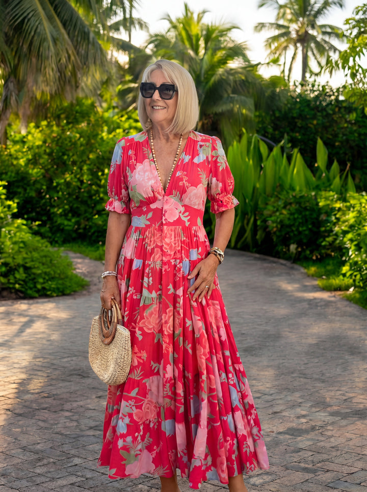 Miriam Floral V-Neck Dress