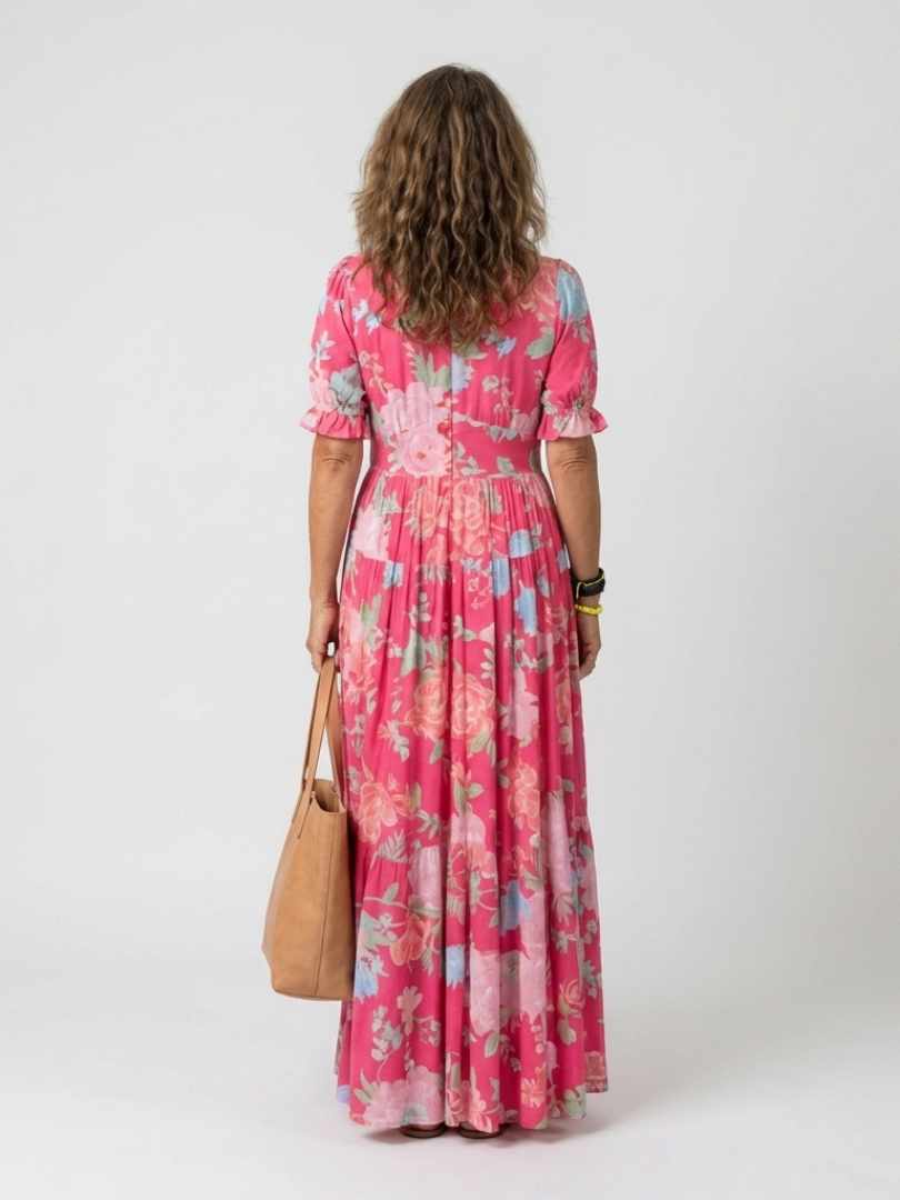 Lucy Floral V-Neck Maxi Dress