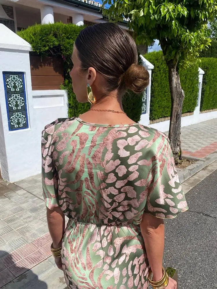Clara Copper Midi Dress