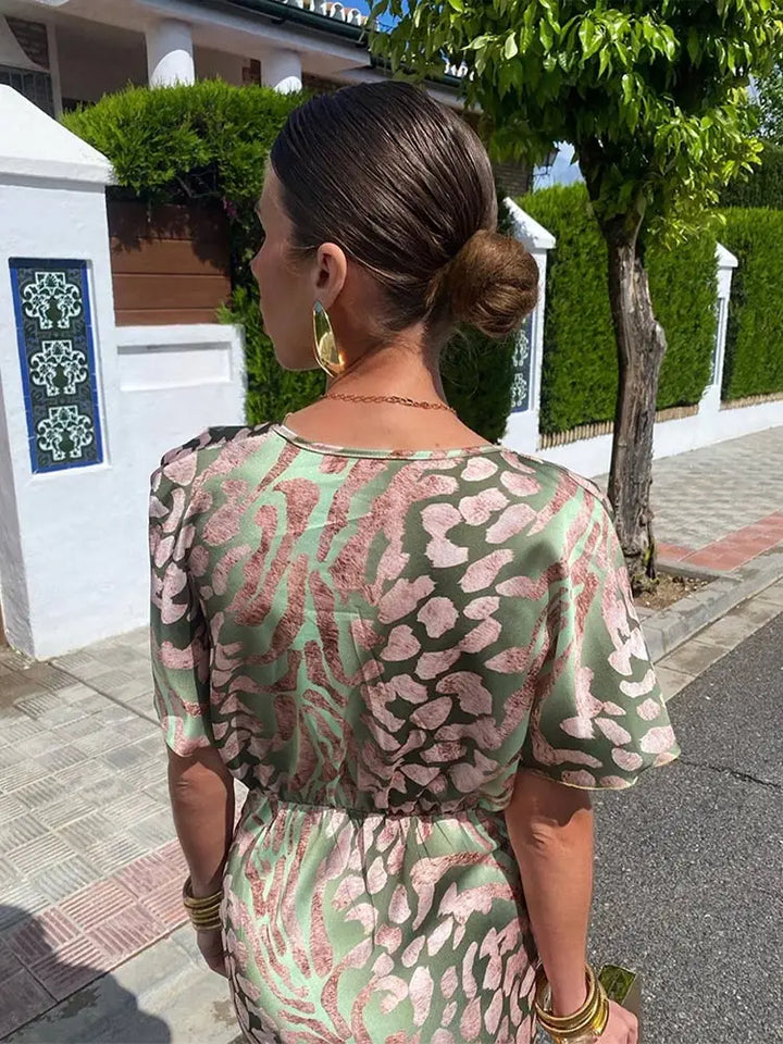 Clara Copper Midi Dress
