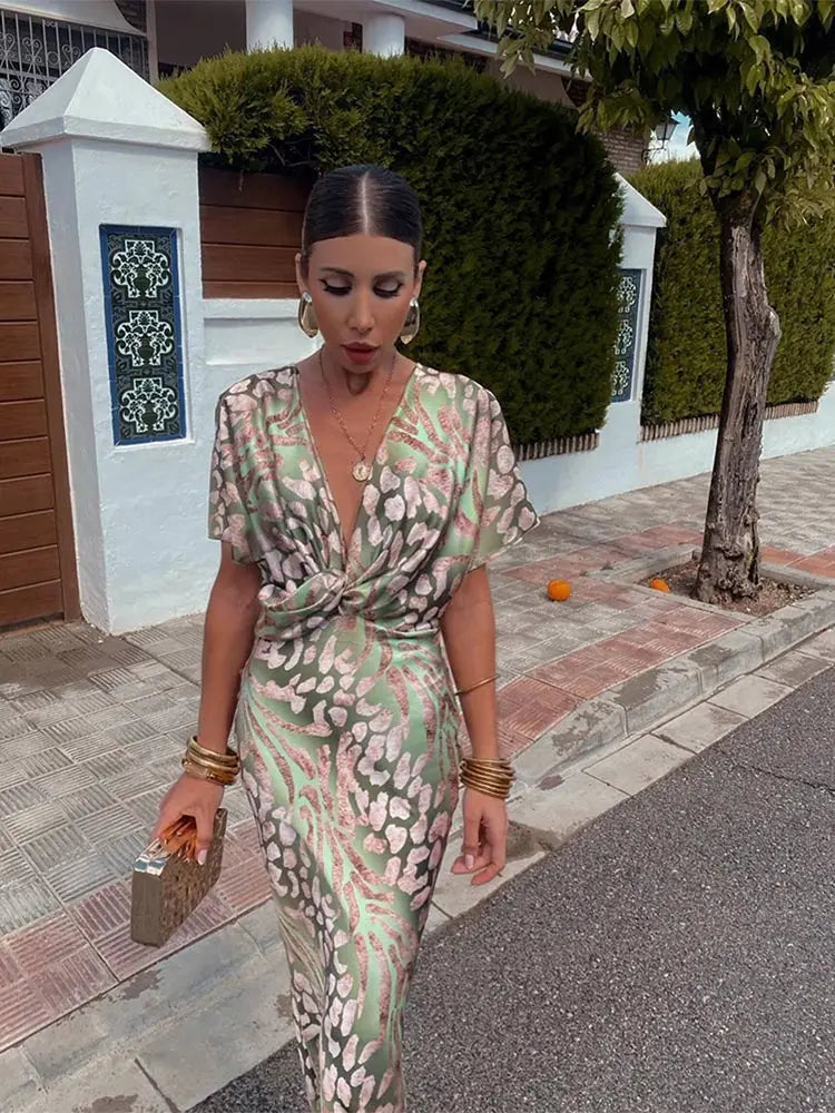 Clara Copper Midi Dress