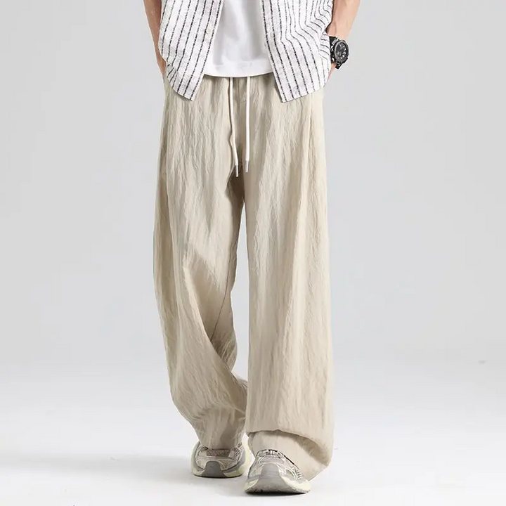 Tom Linen-Feel Wide Leg Trousers