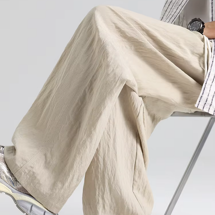 Tom Linen-Feel Wide Leg Trousers