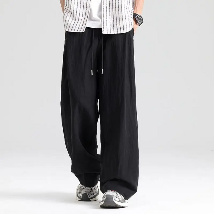 Tom Linen-Feel Wide Leg Trousers